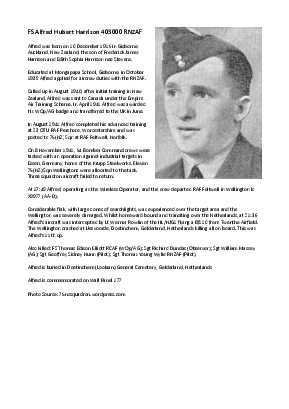 A preview of a PDF biography for Harrison, Alfred Hubert